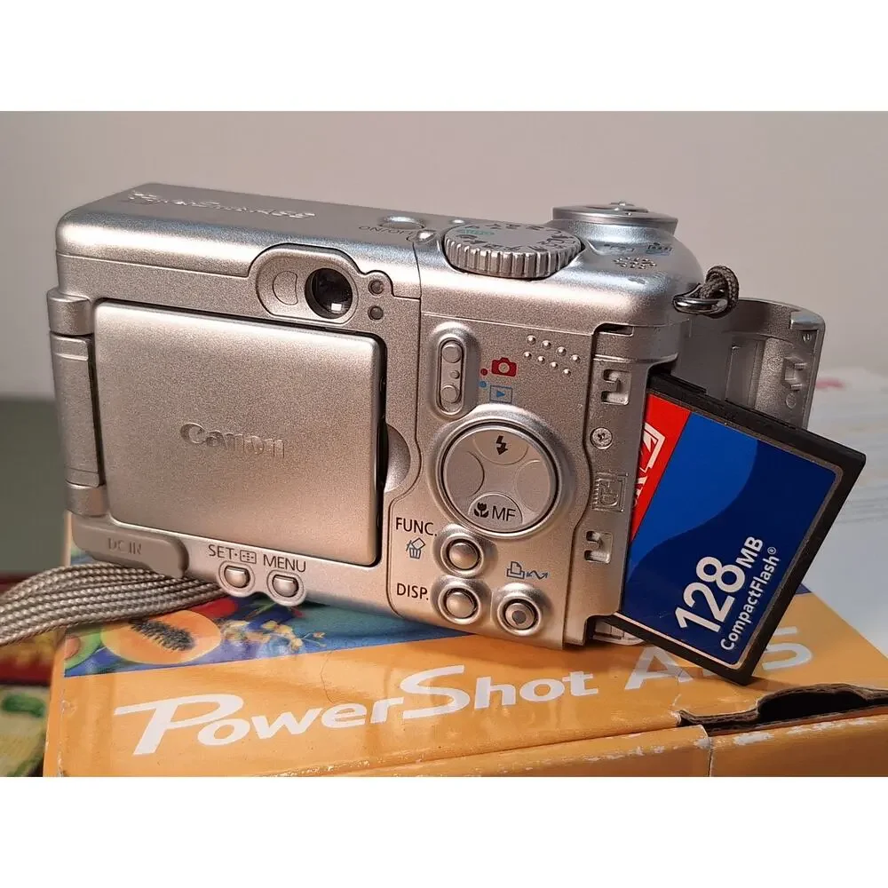 Canon PowerShot A95 5MP Digital Camera Tested Works Box Manuals CF Card